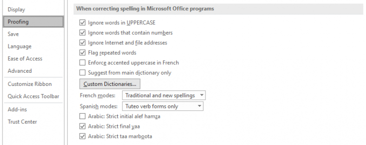 Understanding the Proofing Options in Microsoft Word - Knowadays